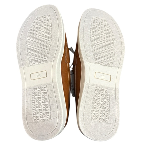 Men’s Casual Loafers Size 10 Brown Vegan Leather Slip On Avenue NEW - Picture 8 of 11